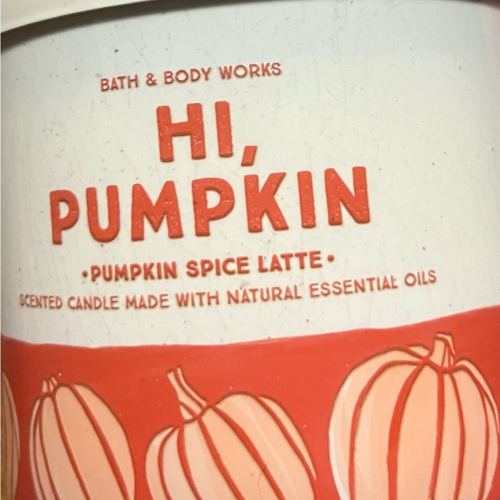 BBW Bath and Body Works Pumpkin Spice Latte 3 wick scented candle